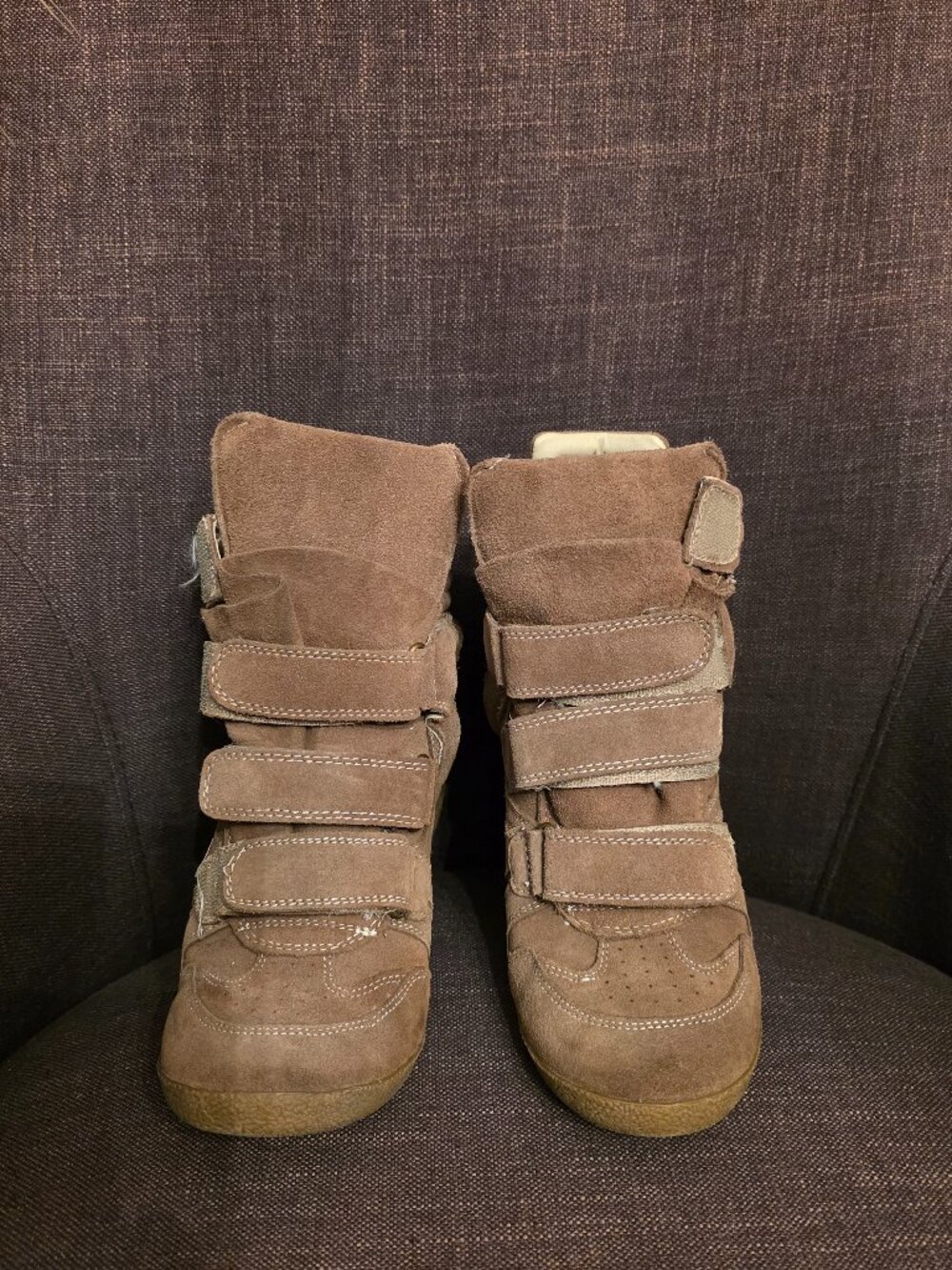 Steve Madden Tan Suede Wedge Sneakers